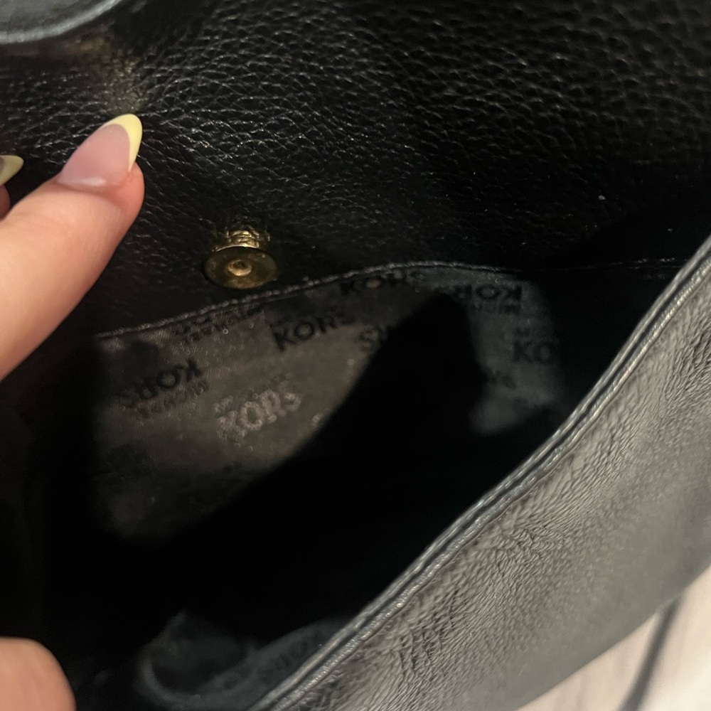 Michael Kors Black Shoulder Bag with Gold Accents - Picture 6 of 9